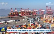 以开放促发展 以发展促开放 浙江加快建设高能级开放强省