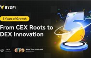 从CEX到DEX：BYDFi庆祝五周年非凡成长历程