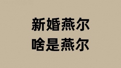 新婚燕尔的燕尔是啥意思？