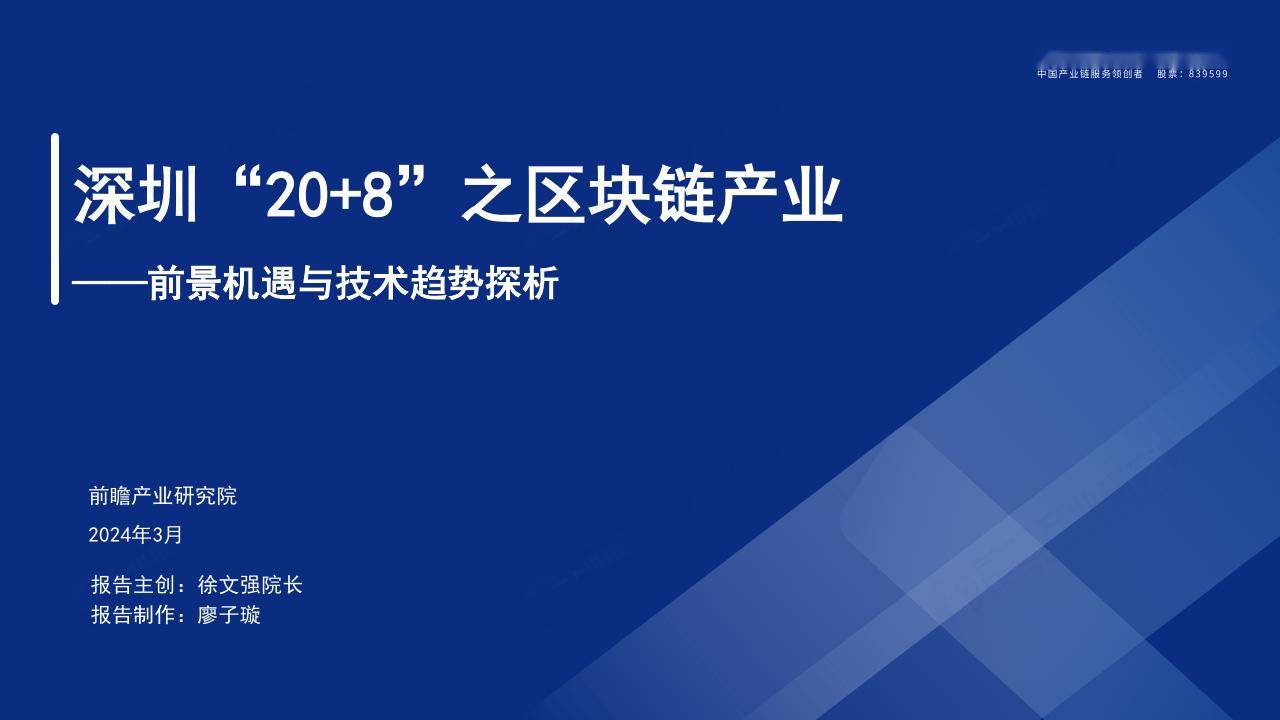 2024深圳20+8之区块链产业-前景机遇与技术趋势探析报告