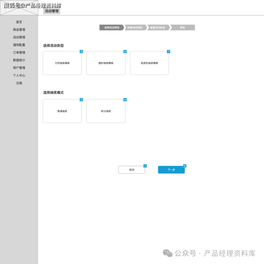 积分商城后台管理系统Axure RP原型.rp