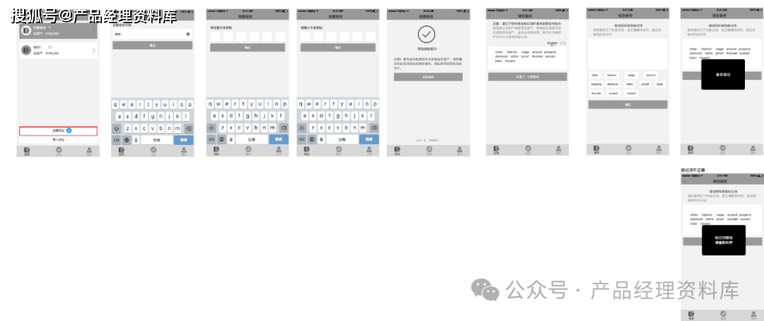 区块链数字钱包APP应用Axure RP原型